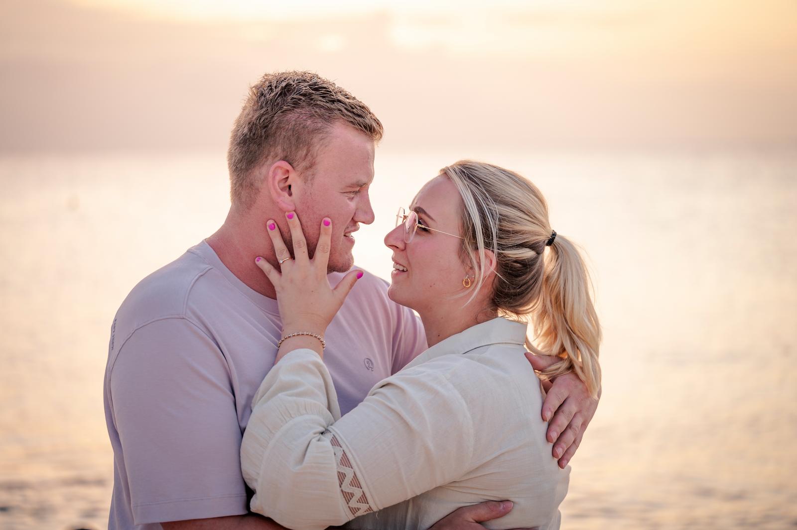 Duo fotoshoot strand zonsondergang
