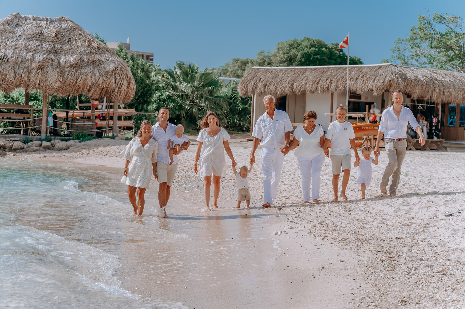 Familie fotoshoot strand Curaçao
