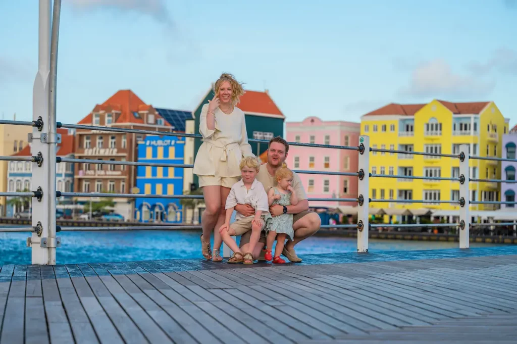 Fotoshoot met gezin op pondjesbrug